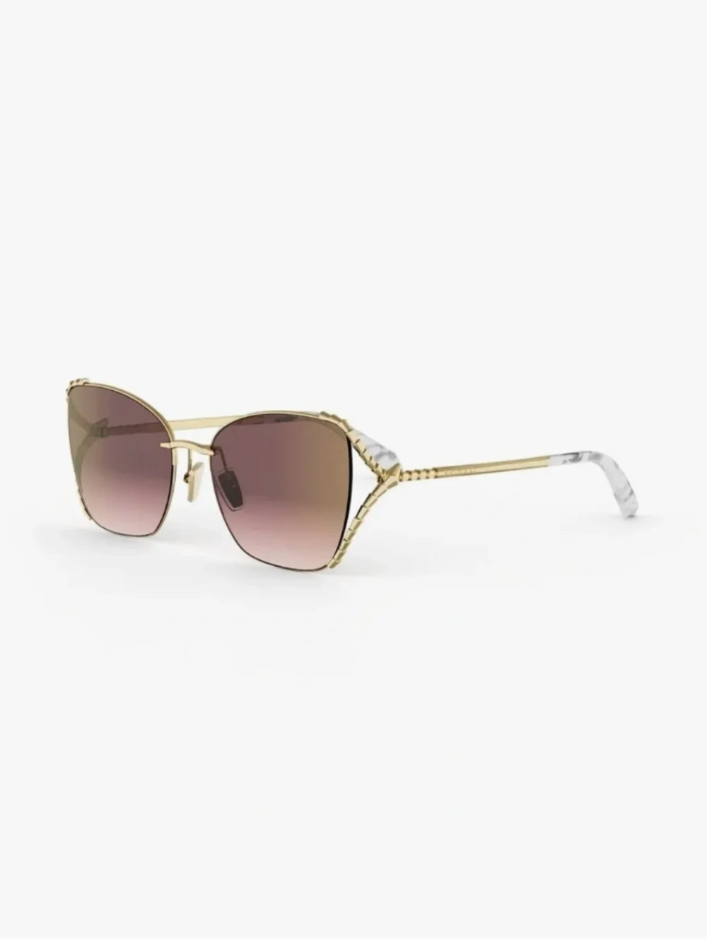 Bvlgari BV40081U 30Z 56 Metal Gold Violet Mirrored Sunglasses Bulgari